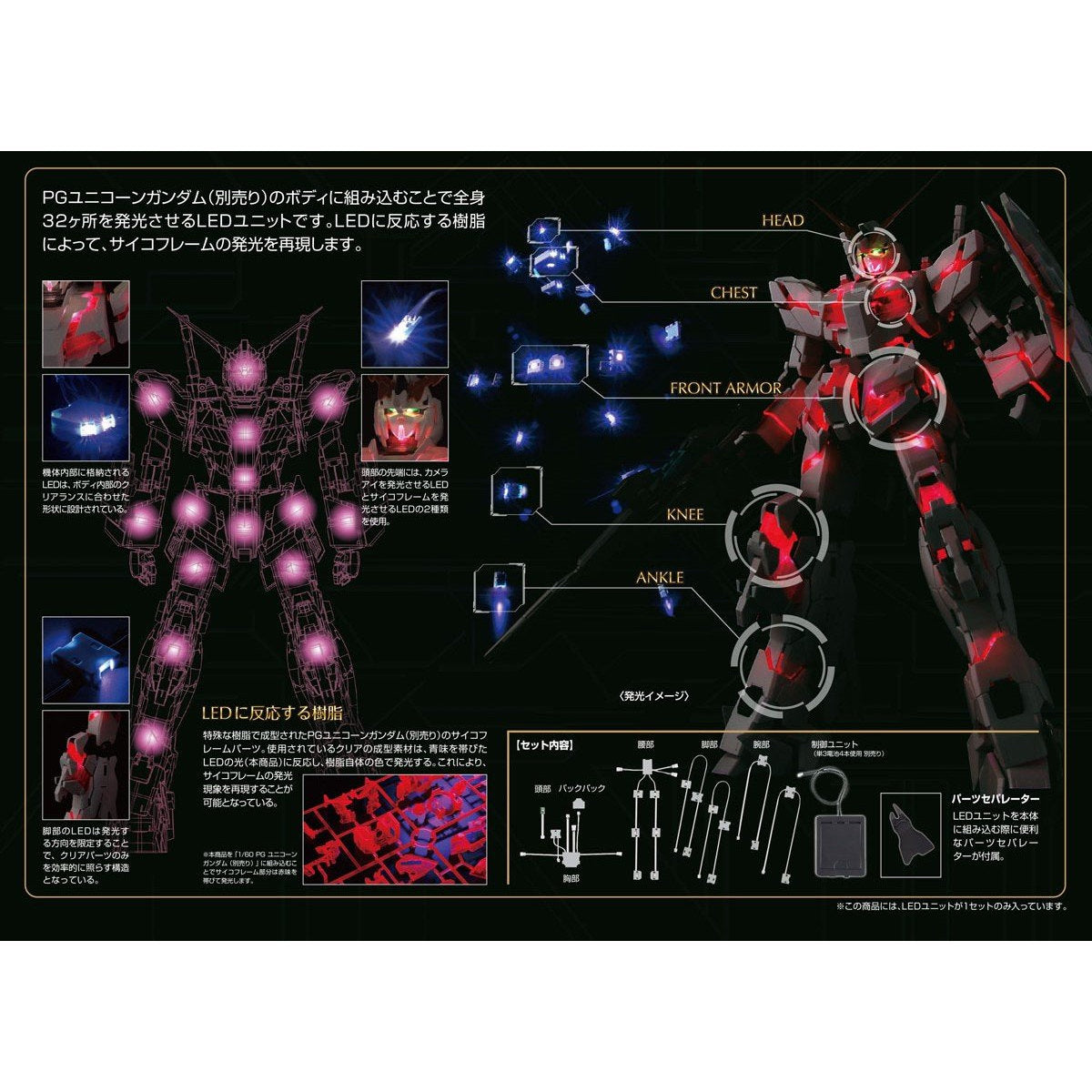 PG 1/60 LED Unit for RX-0 Unicorn Gundam